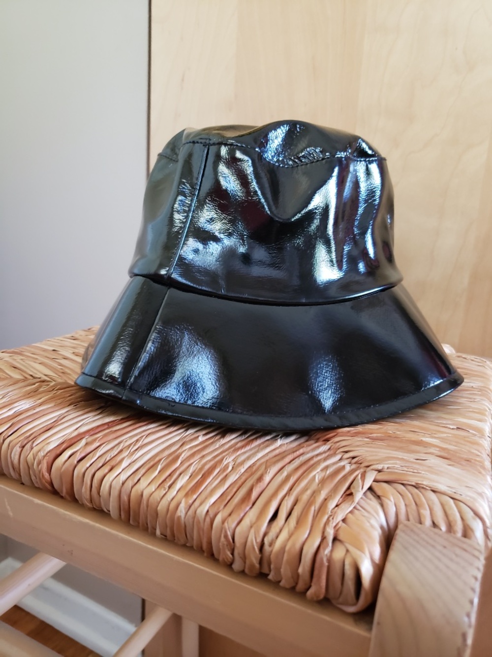 90's Inspired Patent Leather Bucket Hat